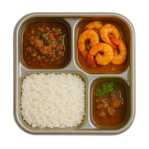 Lunch Box With Pawn Curry